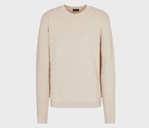Pullover aus Baumwoll-, Kaschmir- und Seidenjacquard