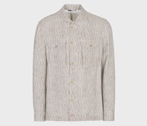 Hemdjacke aus bedrucktem Cupro