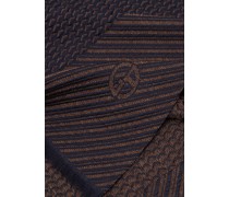 Zweifarbiger Schal aus einer Seide-Wolle-Mischung mit Jacquard
