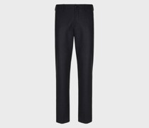 Flat-Front-Hose aus einer elastischen Flanell-Mischung