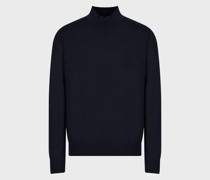 Pullover mit Hohem Kragen Aus Schurwolle