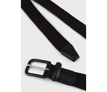Gürtel aus Textilgeflecht und Leder