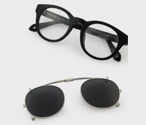 Herrenbrille mit Clip und Panto-Fassung