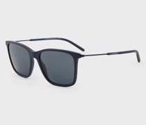 Eckige Sonnenbrille für Herren, Asian Fitting