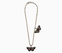 Lange Halskette mit Hängenden Schmetterlingen