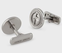 Manschettenknöpfe aus Silber mit Logo