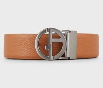 Wendegürtel Aus Glattem Leder und Aus Vollnarbigem Leder