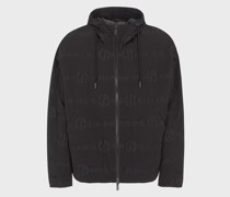 Blouson mit Kapuze aus Funktionsgewebe mit GA-Stickerei