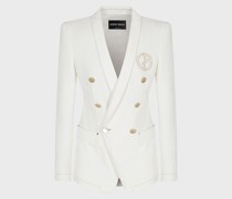 Zweireihige Jacke Aus Elastischer Baumwolle, Denim Collection