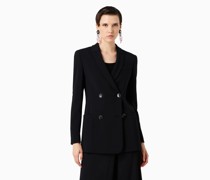 Armani Sustainability Values Zweireihiges Sakko Aus Elastischem Viskose-cady