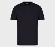 T-Shirt aus glattem Jersey aus Seide und Baumwolle