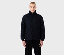 Wattierter Blouson Aus Wollstoff und Kaschmir