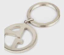 Schlüsselanhänger aus 925 Sterling Silber mit Rändelung