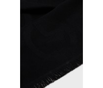 Stola aus Wolle mit Jacquard-Logo