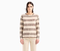 Atelier 11 Pullover mit Rundhalsausschnitt Aus Baumwolljersey und Kaschmir