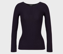 Pullover mit Rundhalsausschnitt und langen Ärmeln aus Viskosemischung