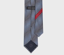 Krawatte aus Seide mit Chevron-Jacquard