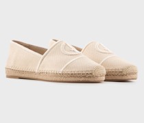 Espadrilles aus Baumwolle mit gesticktem Logo