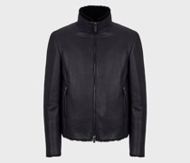 Blouson mit Reißverschluss aus Schaffell