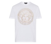 Verziertes T-Shirt mit Medusa-Logo