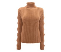 Rollkragenpullover mit Cut-out-Ärmeln