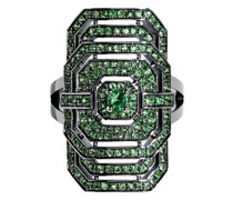Ring My Way Tsavorit & schwarzes Silber