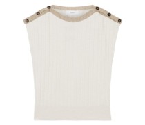 Ärmelloser Pullover mit Rundhalsausschnitt
