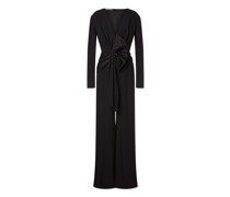 Enver-Satin-Jumpsuit mit Drapierung