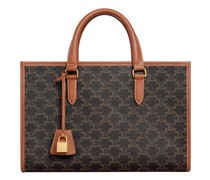 Horizontaler Mini-Shopper Aus Triomphe-Canvas Und Kalbsleder