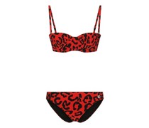 Balconette-Bikini mit Leopardenprint