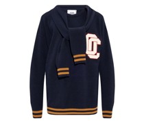 Pullover mit Bindekragen