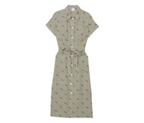 Geknöpftes Kleid mit Karomuster Ethel