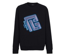 Sweatshirt mit aufgedrucktem Neon-Logo