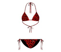 Triangel-Bikini mit Leopardenprint