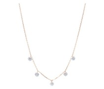 Halskette Danaé mit fünf hängenden Diamanten 0,24