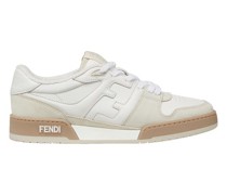Fendi Match - Niedriger Sneaker Aus Veloursleder In Weiß