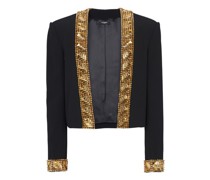 Bestickter Blazer mit Pyramidennieten