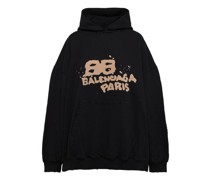 Sweatshirt mit Kapuze und Printmotiv