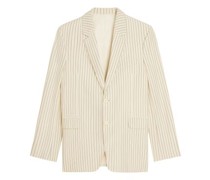 Classic jacket in striped wool