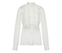 Chiffonhemd mit Plastron