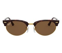 Ovale Sonnenbrille Clubmaster Oval Legend Gold