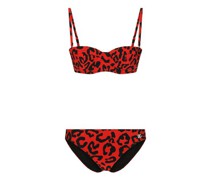 Balconette-Bikini mit Leopardenprint