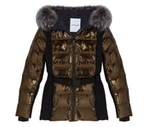 Skiwear-Jacke mit pelzbesetztem Kapuzenkragen