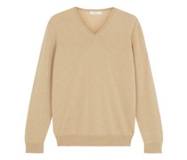 Kaschmirpullover mit V-Ausschnitt