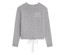 Triomphe crew neck sweater in wool and cashmere