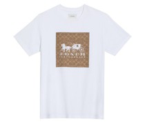 T-Shirt mit Motiv Pferd und Kutsche