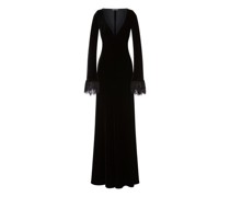 Samtkleid mit Spitzenrüschen