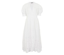 Tailliertes Kleid in Weiß