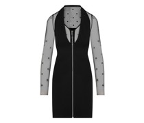 Zweifarbiges Kleid mit 4G-Muster