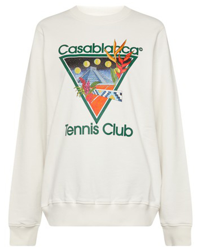 Casablanca Paris Damen Bedrucktes Sweatshirt mit Tennisclub-Icon